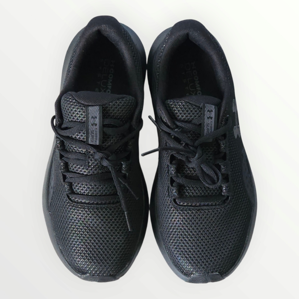 Under Armour Comfort Deluxe Sneakers Mens 9 Black Mesh Lace-Up Athletic Shoes - Picture 2 of 10